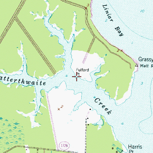 Topographic Map of Fulford Point, NC