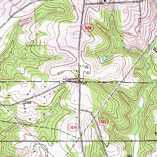 Topographic Map of Full Gospel Church, NC