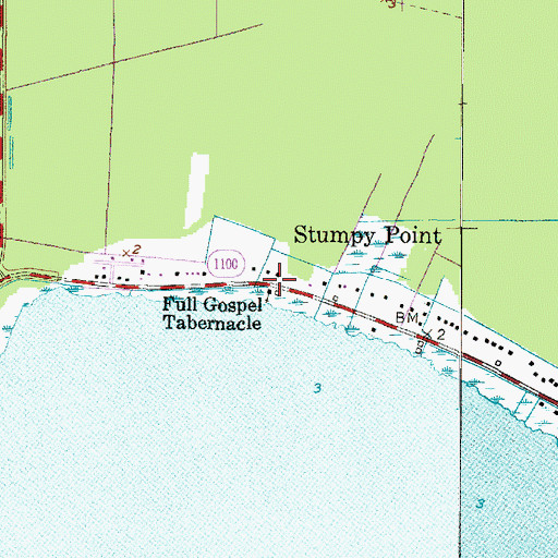 Topographic Map of Full Gospel Tabernacle, NC