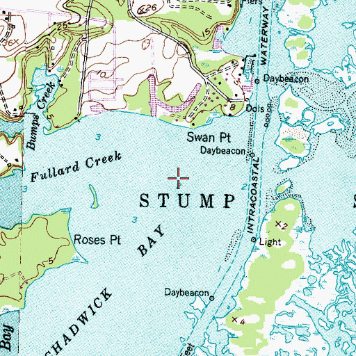 Topographic Map of Fullard Creek, NC
