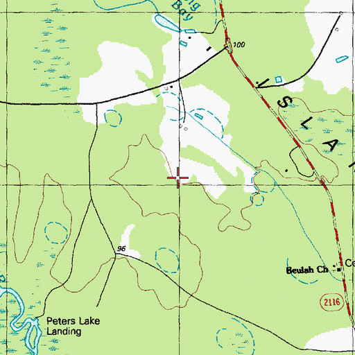 Topographic Map of Gabriel Bay, NC
