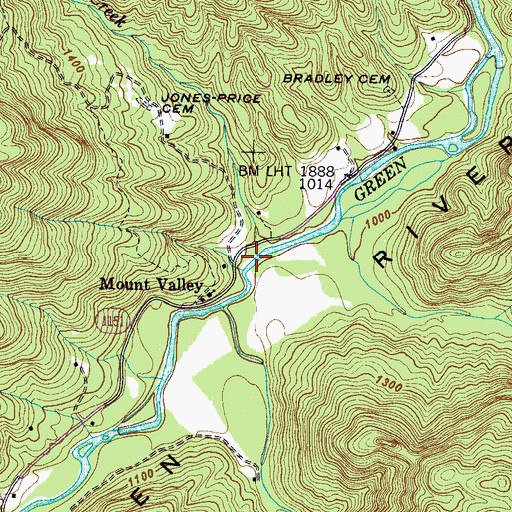 Topographic Map of Gadd Creek, NC