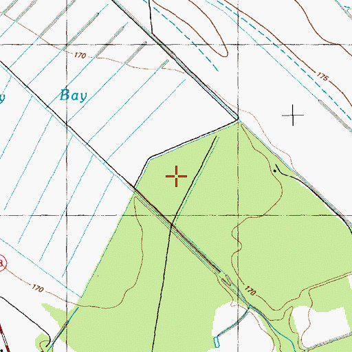 Topographic Map of Gallberry Bay, NC