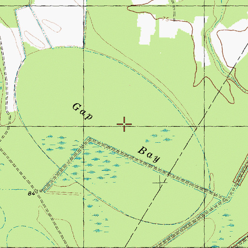 Topographic Map of Gap Bay, NC