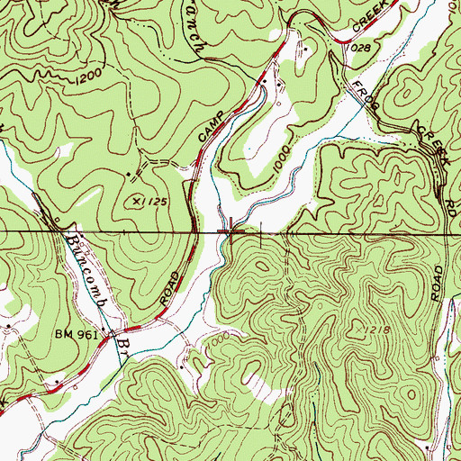 Topographic Map of Gap Branch, NC