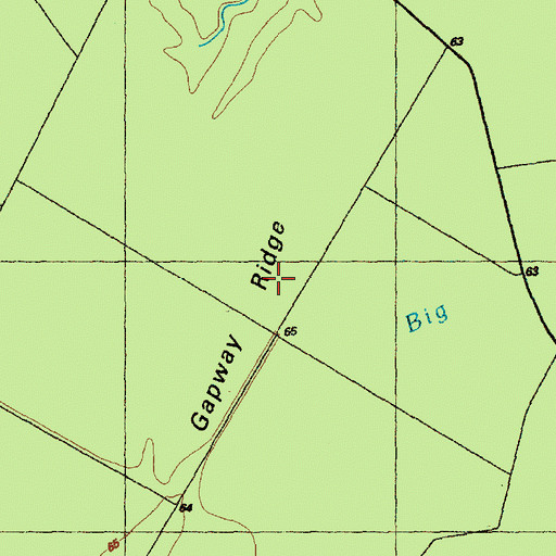 Topographic Map of Gapway Ridge, NC