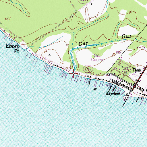 Topographic Map of Gar Gut, NC