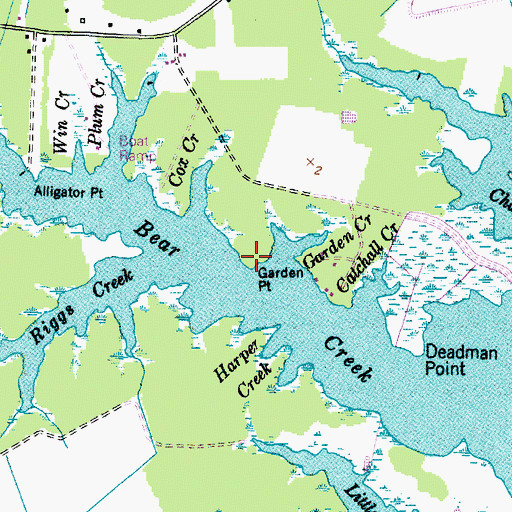 Topographic Map of Garden Point, NC