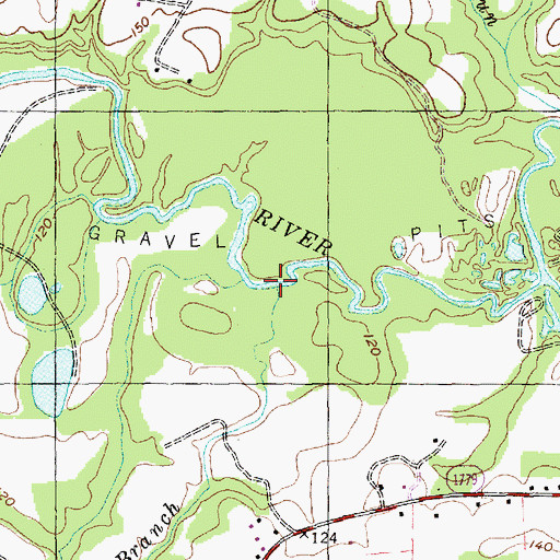 Topographic Map of Gardners Branch, NC