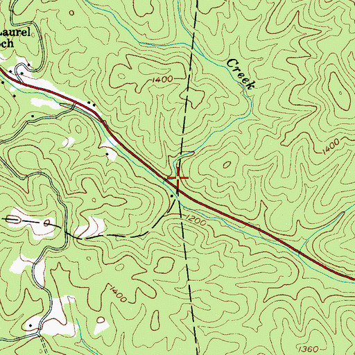 Topographic Map of Garrison Creek, NC
