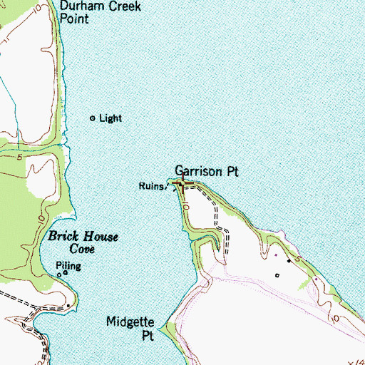 Topographic Map of Garrison Point, NC