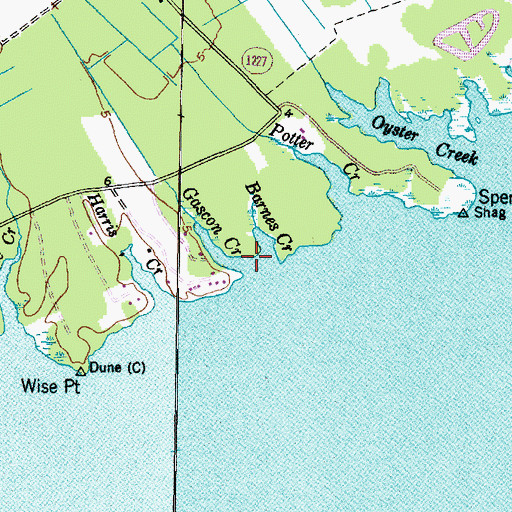 Topographic Map of Gascon Creek, NC