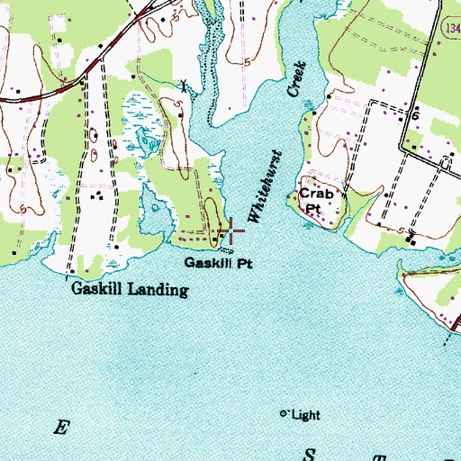 Topographic Map of Gaskill Point, NC