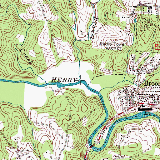 Topographic Map of Geitner Branch, NC