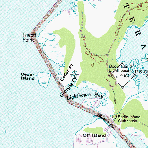 Topographic Map of Georges Creek, NC