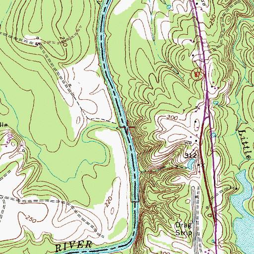 Topographic Map of Georges Creek, NC