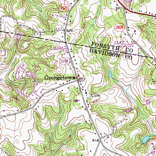 Topographic Map of Georgetown, NC