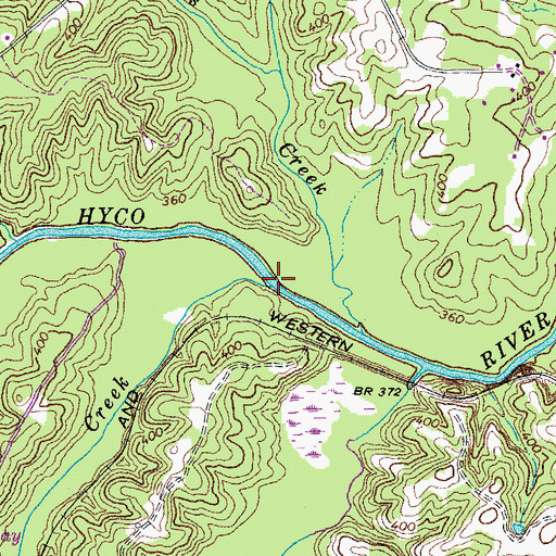 Topographic Map of Ghent Creek, NC