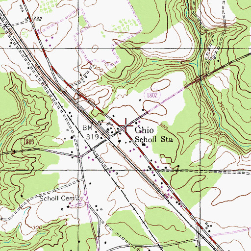 Topographic Map of Ghio Scholl Station, NC