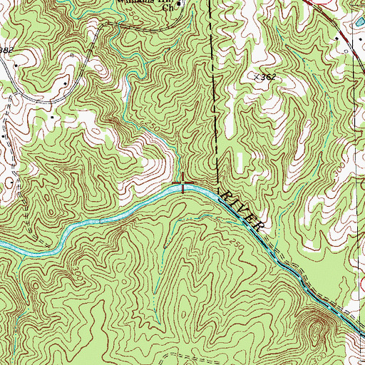 Topographic Map of Gibbs Creek, NC