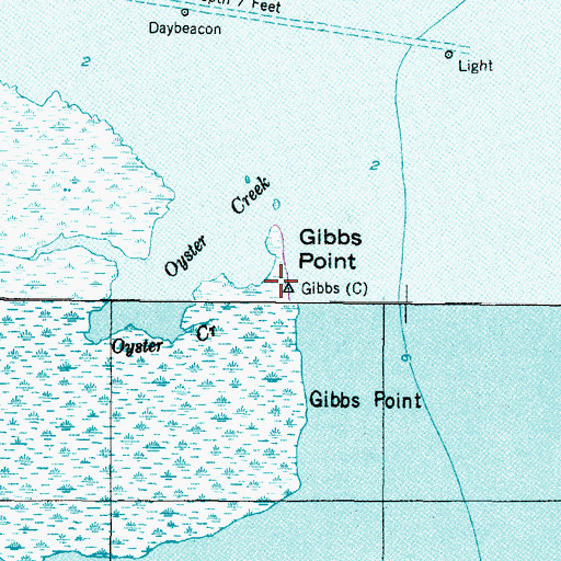 Topographic Map of Gibbs Point, NC