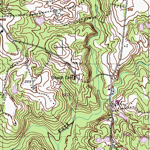 Topographic Map of Gibson Cemetery, NC