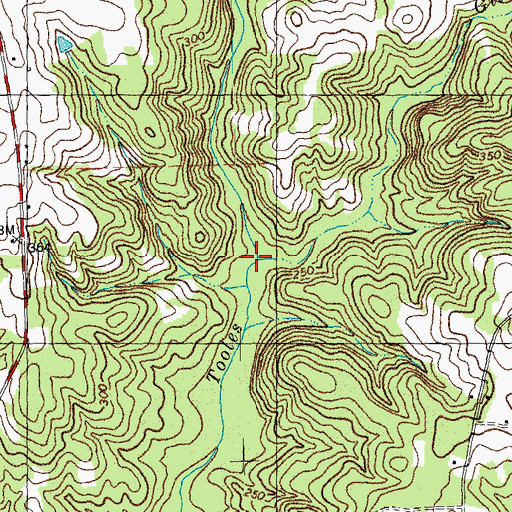Topographic Map of Giles Creek, NC