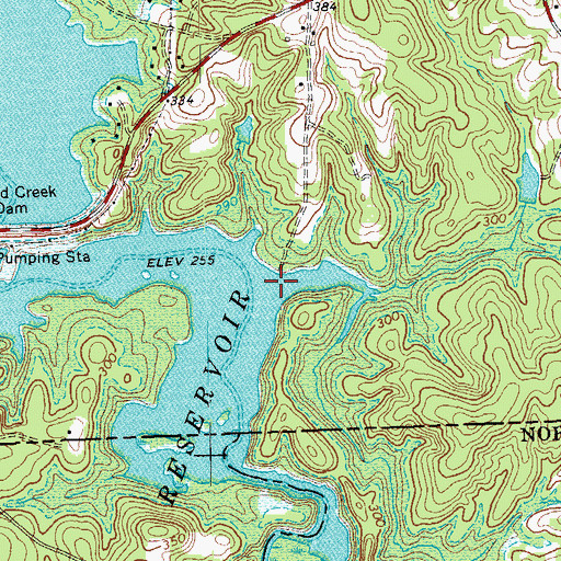 Topographic Map of Gilliams Branch, NC