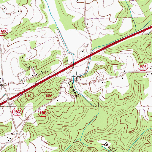 Topographic Map of Goble Creek, NC