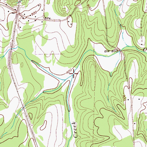 Topographic Map of Gold Mine Creek, NC