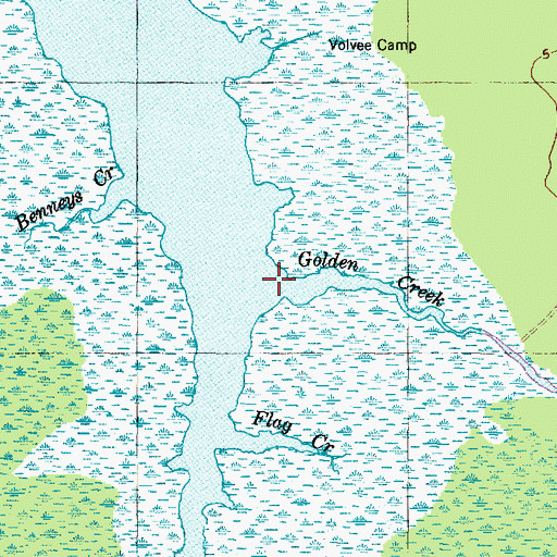 Topographic Map of Golden Creek, NC