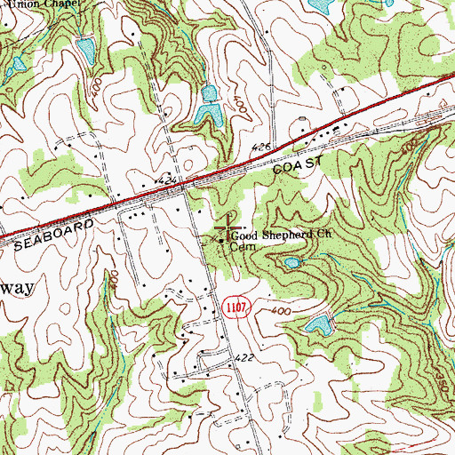 Topographic Map of Good Shepherd Church, NC