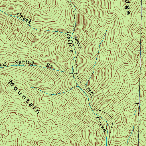Topographic Map of Good Spring Branch, NC
