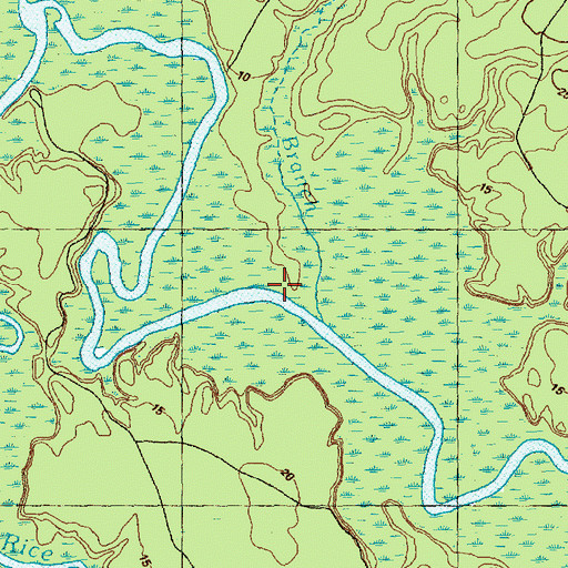Topographic Map of Goodland Branch, NC