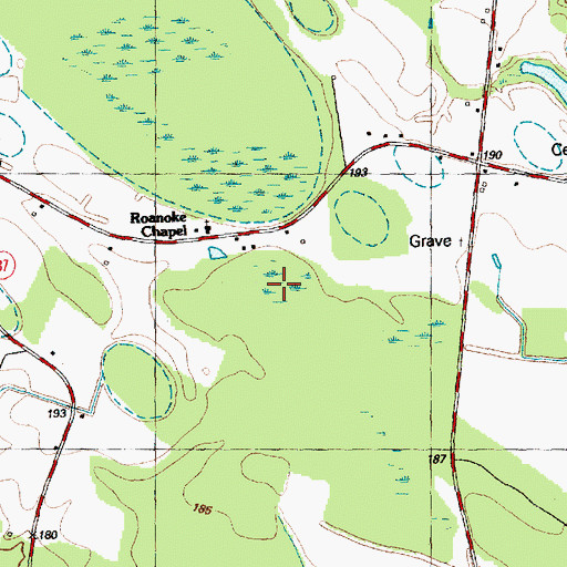 Topographic Map of Goodwin Church, NC