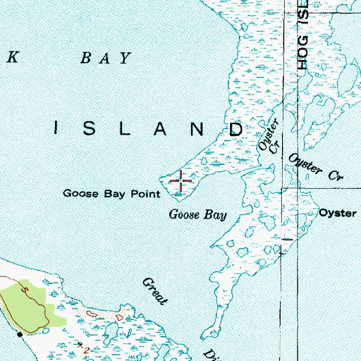 Topographic Map of Goose Bay Point, NC