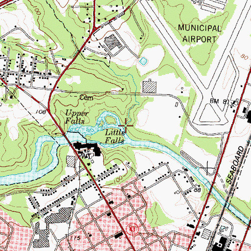 Topographic Map of Goose Branch, NC