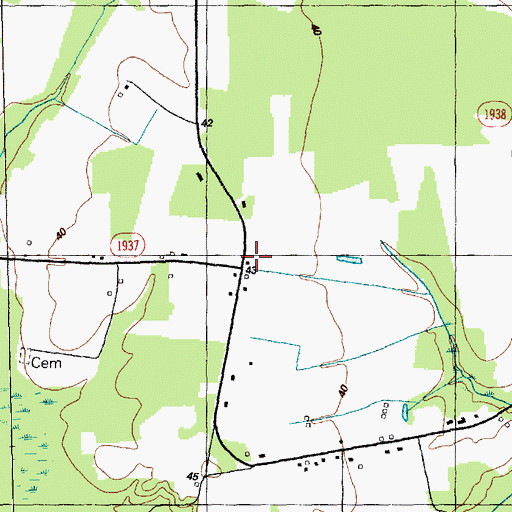 Topographic Map of Gore Chapel, NC