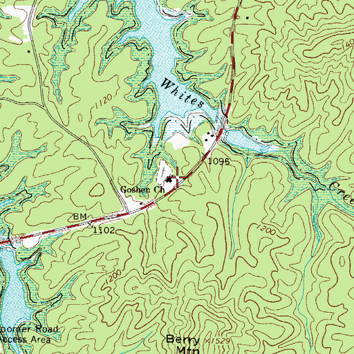 Topographic Map of Goshen Church, NC