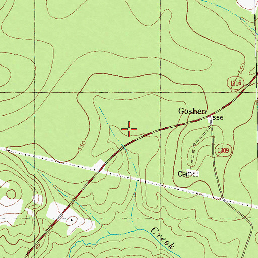 Topographic Map of Goshen Church, NC