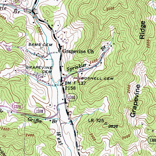 Topographic Map of Gosnell Cemetery, NC