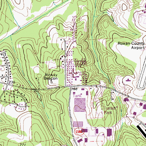 Topographic Map of Gospel Light Church, NC