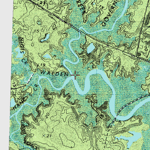 Topographic Map of Governors Creek, NC