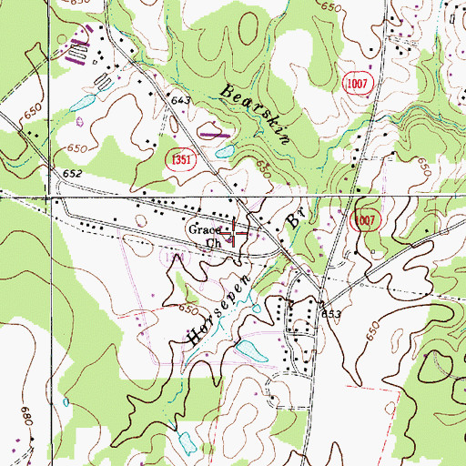 Topographic Map of Grace Church, NC