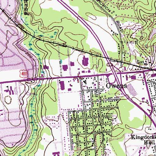 Topographic Map of Grace Church, NC