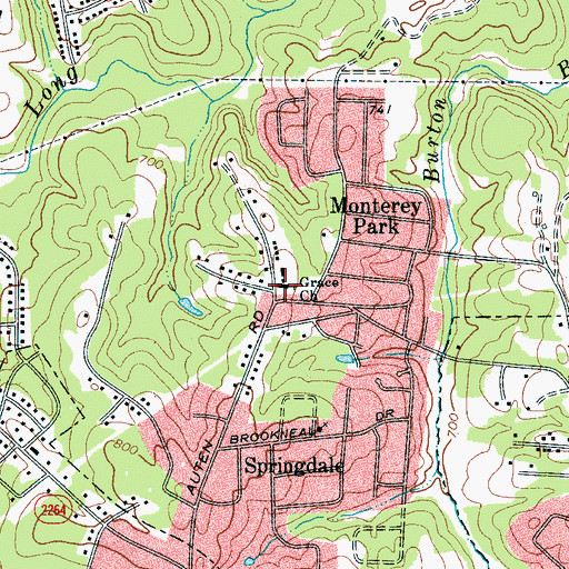 Topographic Map of Grace Church, NC