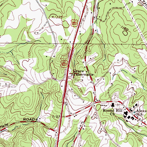 Topographic Map of Grace Tabernacle, NC