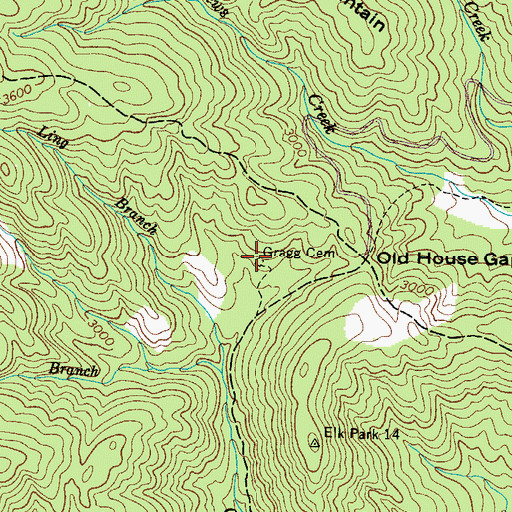 Topographic Map of Gragg Cemetery, NC
