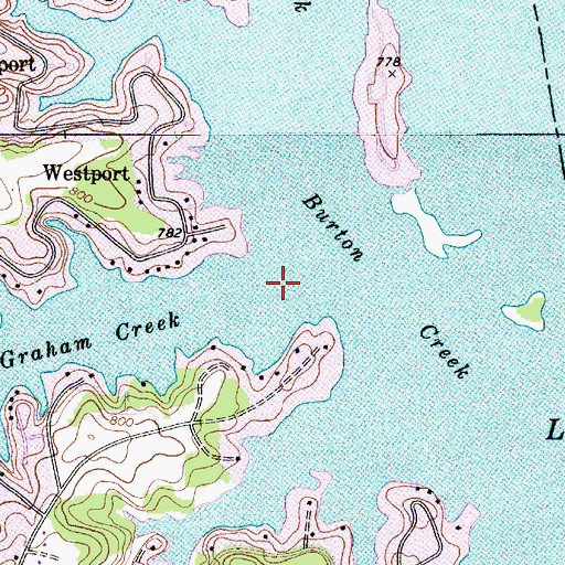 Topographic Map of Graham Creek, NC