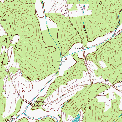 Topographic Map of Grassy Creek, NC